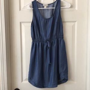 Loft Denim Chambray Tie waist dress